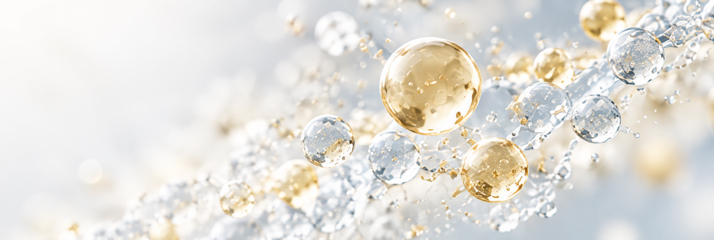 Translucent Glass Gold Molecular Chain
